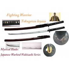 New Handmade Battle Ready Razor Sharp Japanese Fighting Samurai War Lord Warrior Tokugawa Ieyasu Wakizashi Katana Sword